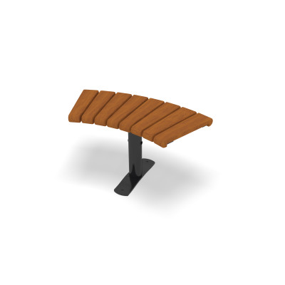 HAGS Bench Sofiero Smart 45° Hardwood Standard - Freestanding (Colour: Black)