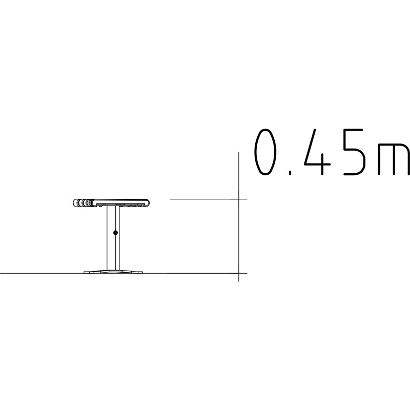 HAGS Bench Sofiero Smart 45° Hardwood Standard - Freestanding (Colour: Galvanized)