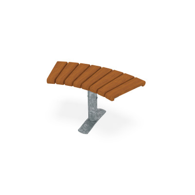 HAGS Bench Sofiero Smart 45° Hardwood Standard - Freestanding (Colour: Galvanized)