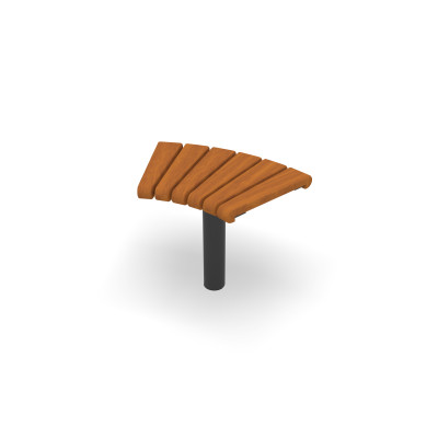 HAGS Bench Sofiero Smart 45° Hardwood Standard - For Concreting (Colour: Black)