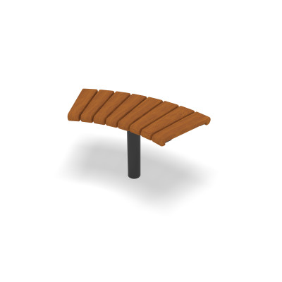 HAGS Bench Sofiero Smart 45° Hardwood Standard - For Concreting (Colour: Black)