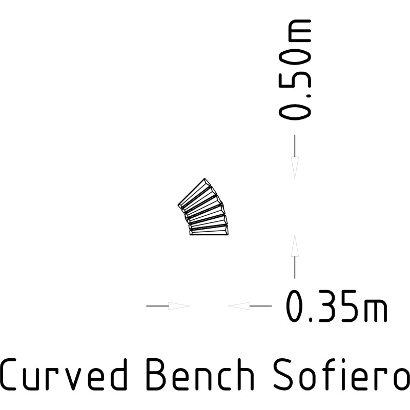 HAGS Bench Sofiero Smart 45° Standard - Freestanding (Colour: Dark Brown/Black)