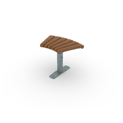 HAGS Bench Sofiero Smart 45° Standard - Freestanding (Colour: Dark Brown/Galvanized)