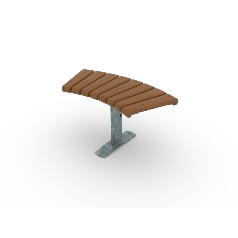HAGS Bench Sofiero Smart 45° Standard - Freestanding (Colour: Dark Brown/Galvanized)