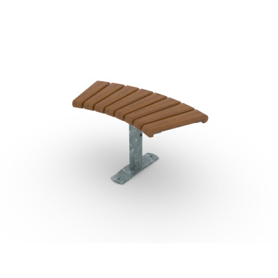 HAGS Bench Sofiero Smart 45° Standard - Freestanding (Colour: Dark Brown/Galvanized)