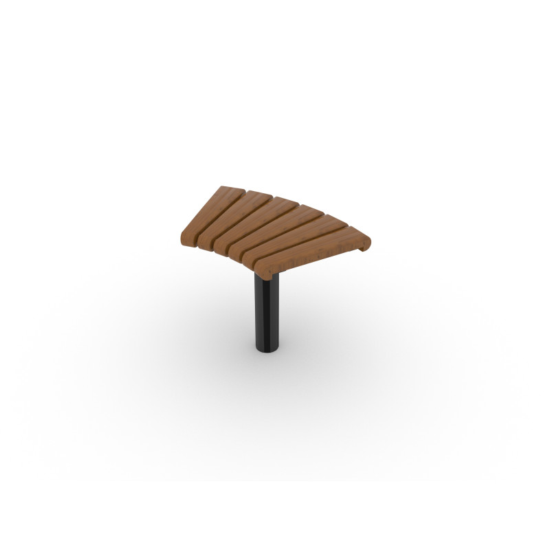 HAGS Bench Sofiero Smart 45° Standard - for setting in concrete (color: dark brown/black)