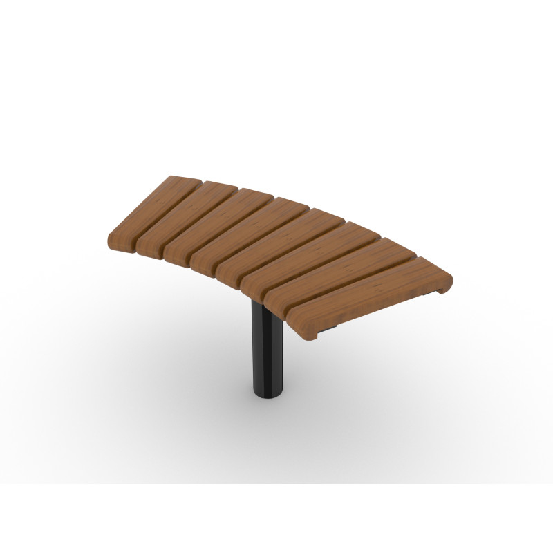 HAGS Bench Sofiero Smart 45° Standard - for setting in concrete (color: dark brown/black)