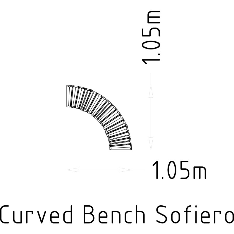 HAGS Bench Sofiero Smart 90° Hardwood Standard - Freestanding (Colour: Black)