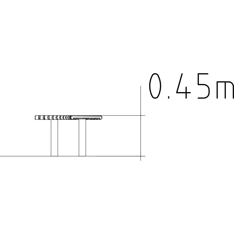 HAGS Bench Sofiero Smart 90° Hardwood Standard - For Concreting (Colour: Black)