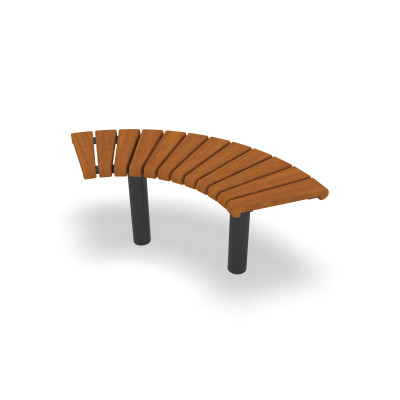 HAGS Bench Sofiero Smart 90° Hardwood Standard - For Concreting (Colour: Black)