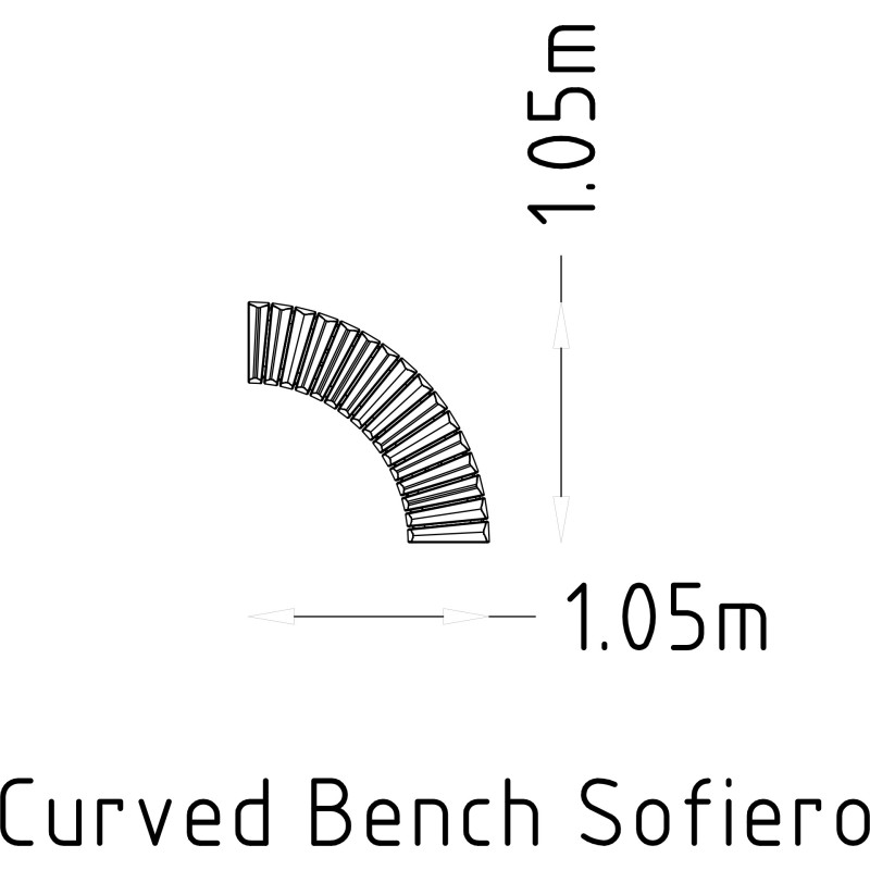 HAGS Bench Sofiero Smart 90° Hardwood Standard - For Concreting (Colour: Black)