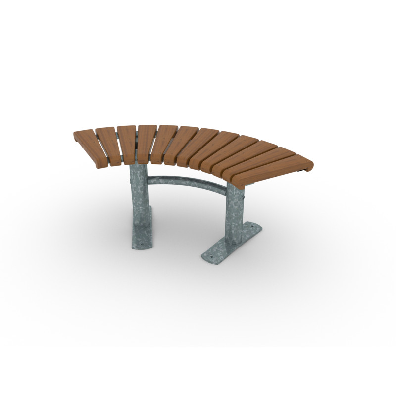 HAGS Bench Sofiero Smart 90° Standard - Freestanding (Colour: Dark Brown/Galvanized)