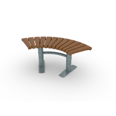 HAGS Bench Sofiero Smart 90° Standard - Freestanding (Colour: Dark Brown/Galvanized)
