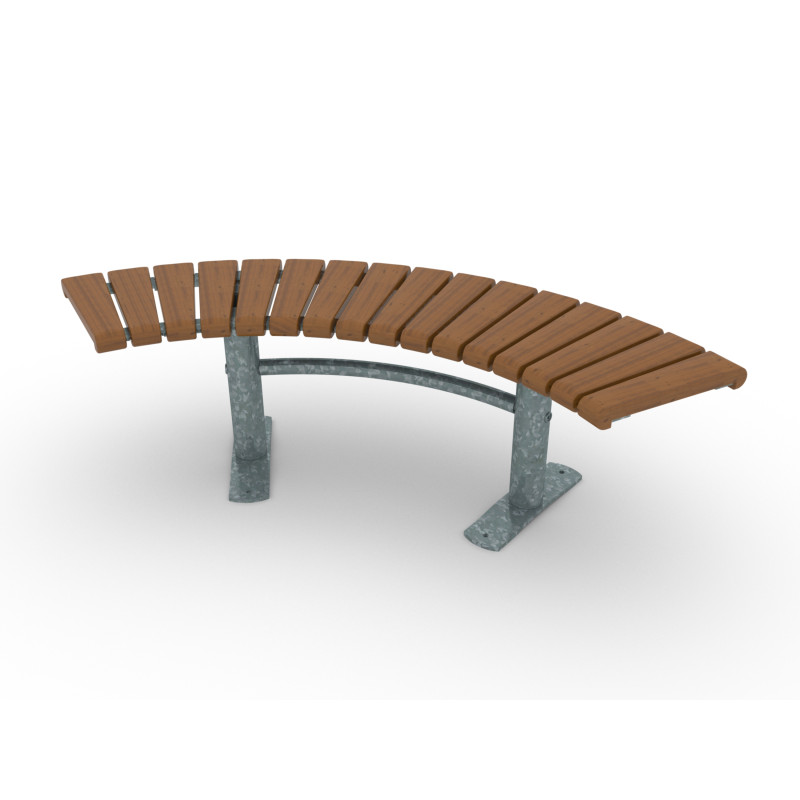 HAGS Bench Sofiero Smart 90° Standard - Freestanding (Colour: Dark Brown/Galvanized)