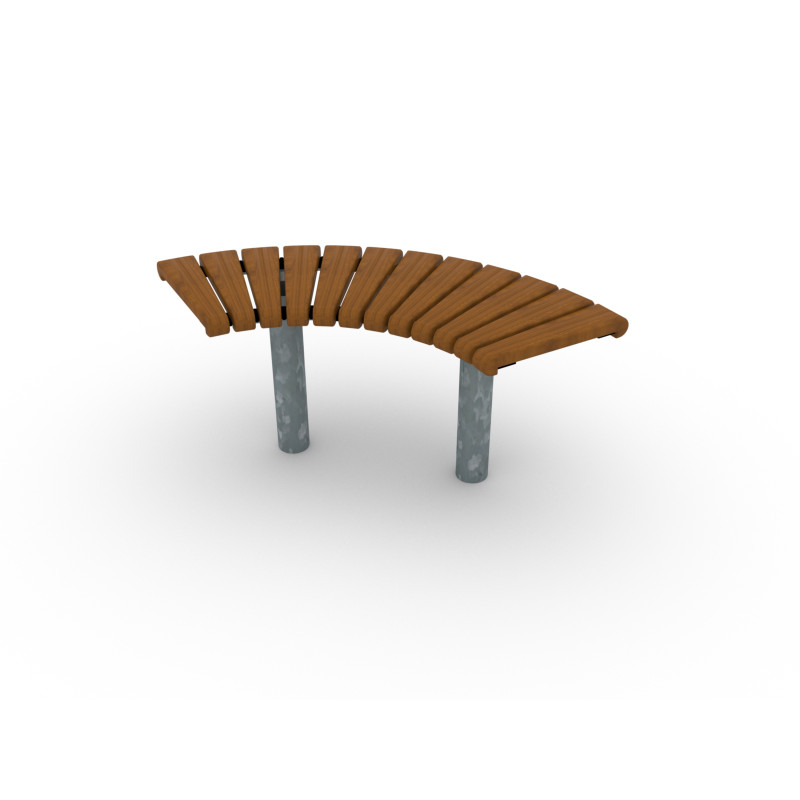 HAGS Bench Sofiero Smart 90° Standard - for setting in concrete Front view