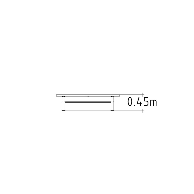HAGS Bench Sofiero Thermo Standard - Freestanding (Colour: Galvanized)