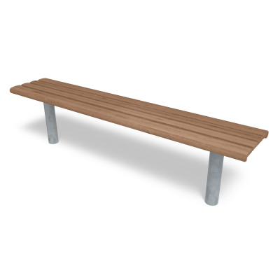 HAGS Bench Sofiero Thermo Standard - for setting in concrete (color: galvanized)