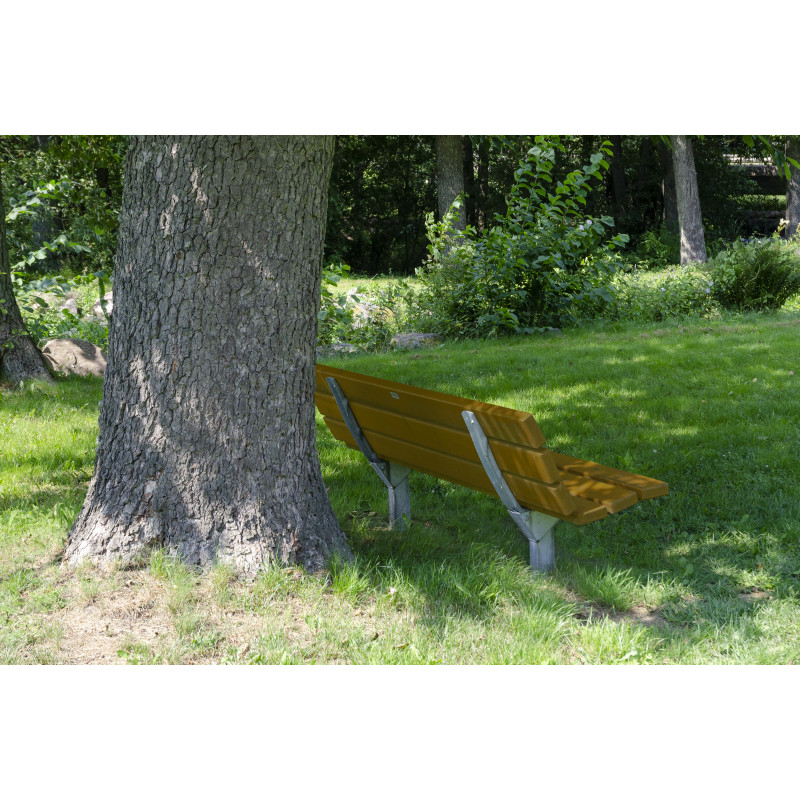 HAGS Bench Standard - For setting in concrete (color: dark brown/galvanized) (8037005)