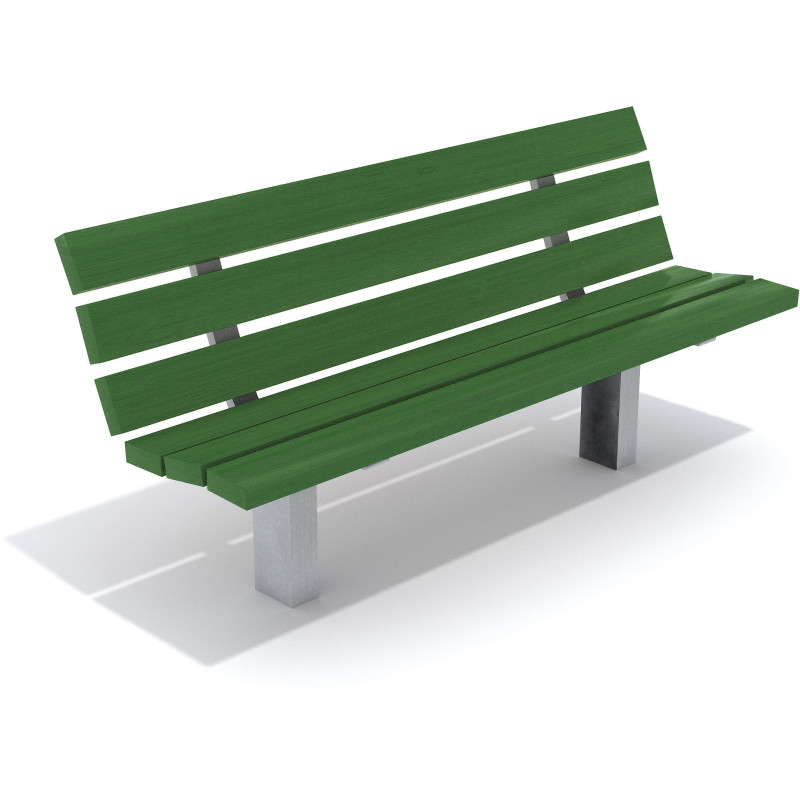 HAGS Bench Standard - For setting in concrete Front view