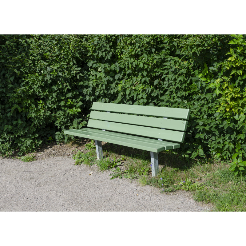 HAGS Bench Standard - For setting in concrete (color: green/galvanized) (8012671)