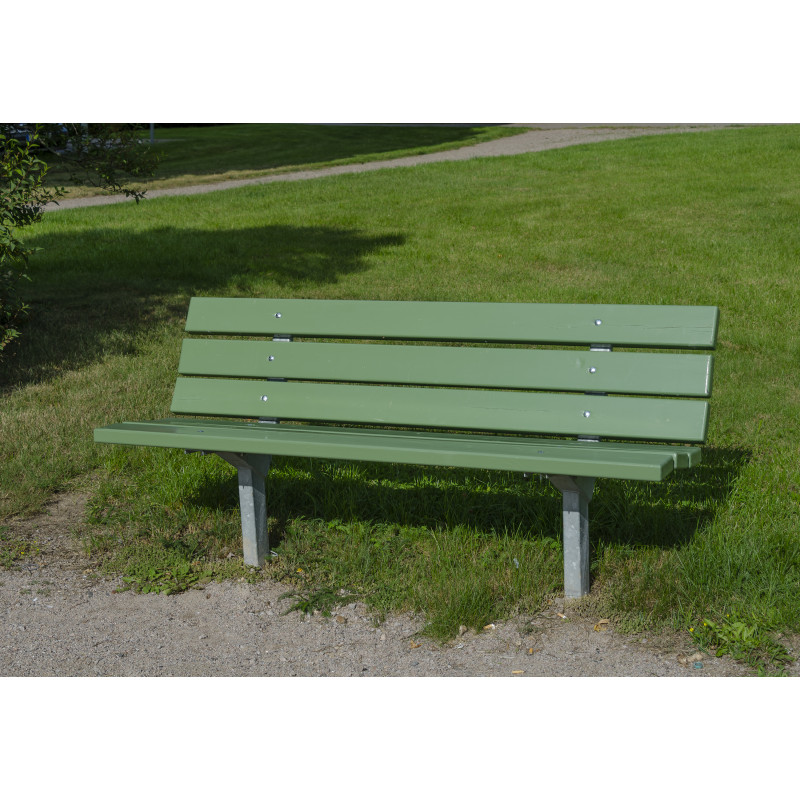 HAGS Bench Standard - For setting in concrete (color: green/galvanized) (8012671)
