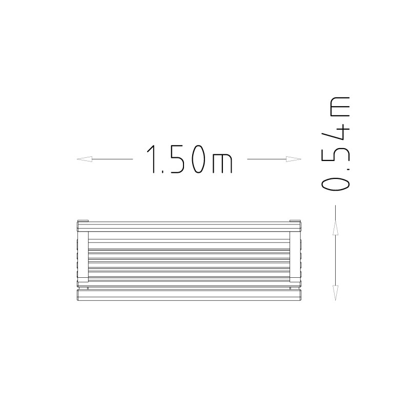 HAGS Bench Standard - For setting in concrete (color: silver-gray/galvanized)