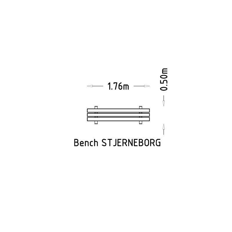 HAGS Bench Stjerneborg Standard - Freestanding (Colour: Dark Brown)