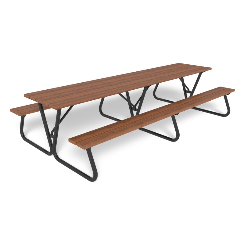 HAGS bench-table combination Gullviva seat height 45 cm standard - freestanding (color: brown/black)