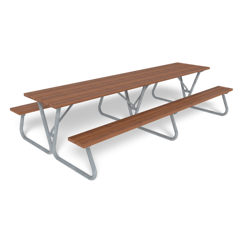 HAGS bench-table combination Gullviva seat height 45 cm standard - free-standing Front view