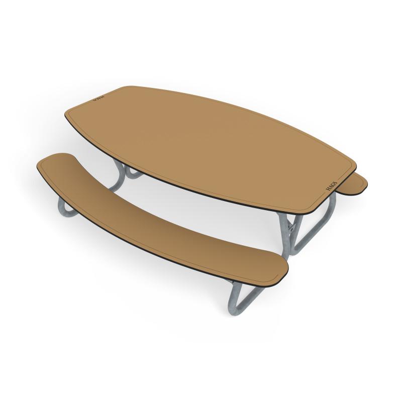 HAGS Hallon Picnic Table HPL Standard (Color: Beige/Galvanized) (8104195)