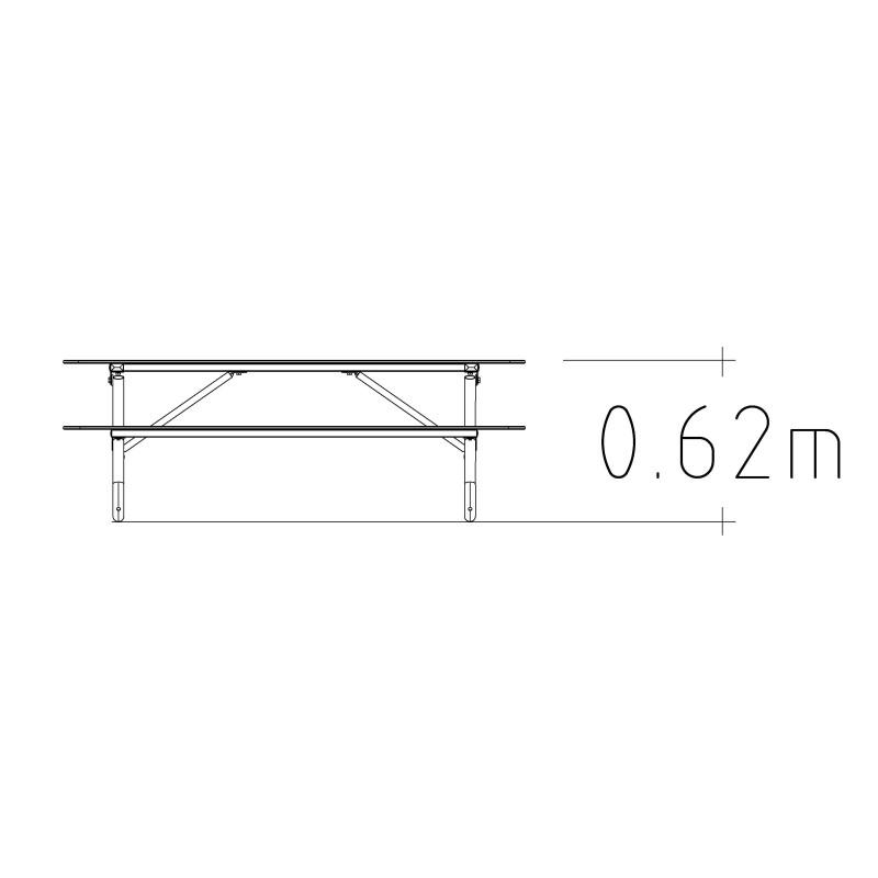 HAGS Hallon Picnic Table HPL Standard (Color: Green/Galvanized) (8104188)