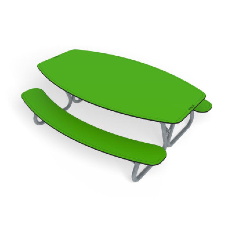 HAGS Hallon Picnic Table HPL Standard (Color: Green/Galvanized) (8104188)