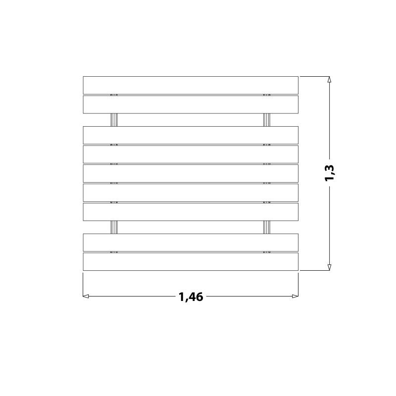 HAGS Hallon Picnic Table USA-Style Freestanding Standard (Color: Dark Brown/Galvanized) (8106166)