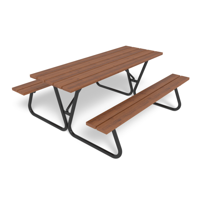HAGS bench-table combination Linnea Standard - freestanding (color: brown/black)