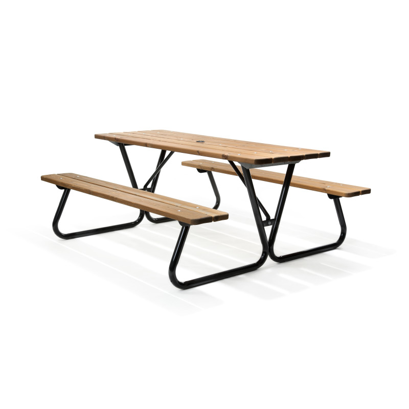 HAGS bench-table combination Linnea Standard - freestanding (color: brown/black)