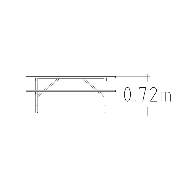 HAGS bench-table combination Linnea Standard - freestanding (color: brown/black)