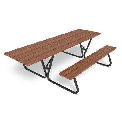 HAGS Bench-table combination Olvon Extra Long Standard - Freestanding (Colour: Brown/Black)