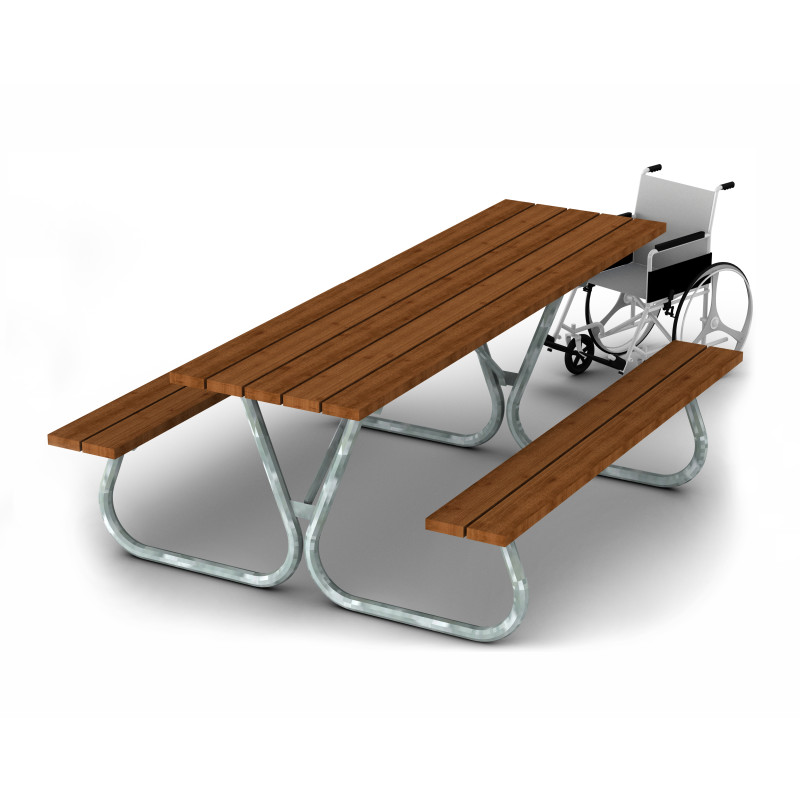 HAGS bench-table combination Olvon Standard - freestanding (color: dark brown)
