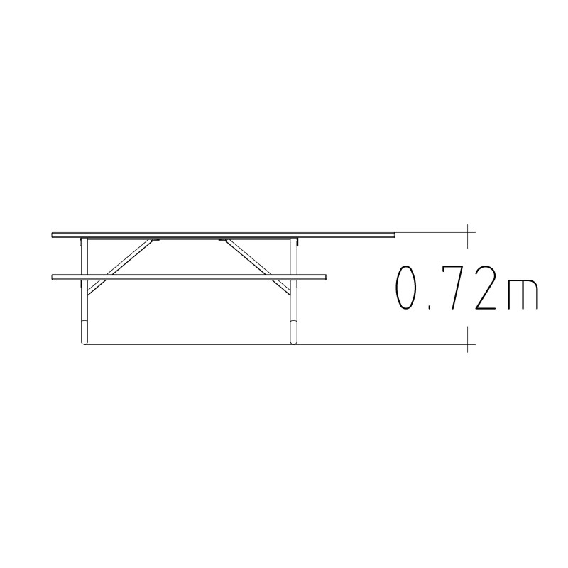 HAGS bench-table combination Olvon Standard - freestanding (color: dark brown)