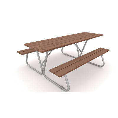 HAGS bench-table combination Olvon Standard - freestanding (color: dark brown)