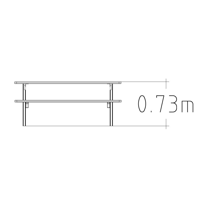 HAGS Bench-table combination Trajon Short Standard - Freestanding (color: dark brown)
