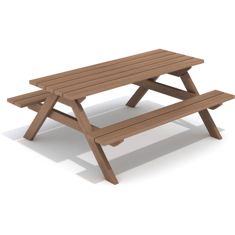 HAGS Bench-table combination Trajon Long Standard - Freestanding Front view