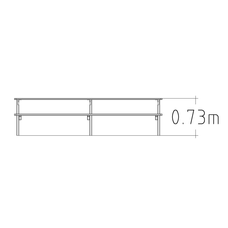 HAGS Bench-table combination Trajon Long Standard - Freestanding (color: dark brown)