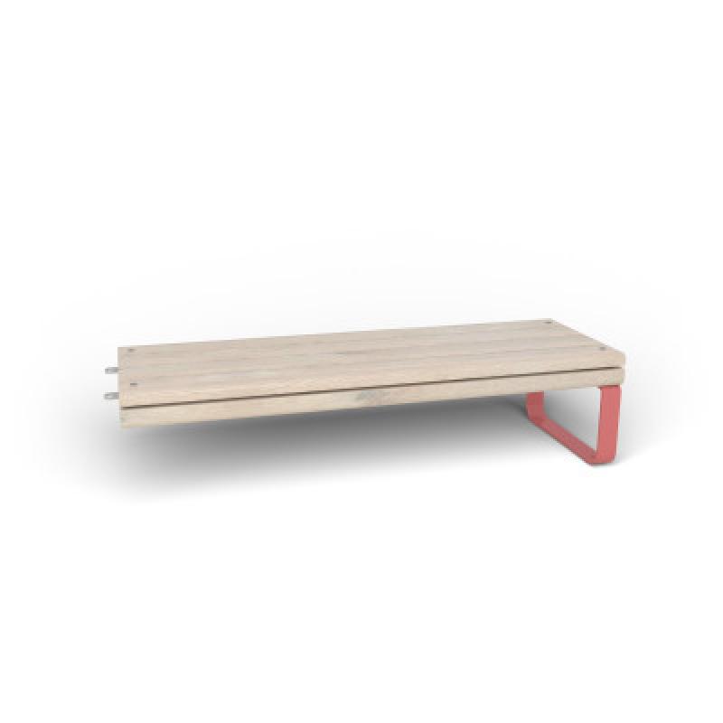 HAGS Rosenlund Standard Modular Bench Module 1 Side (Color: Red) (8080111)