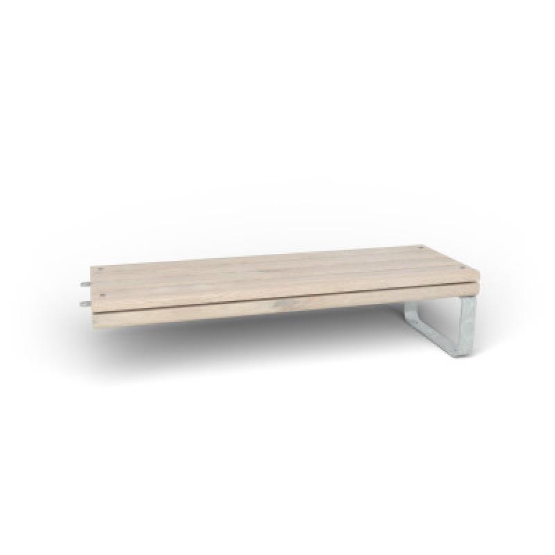 HAGS Rosenlund Standard Modular Bench Module 1 Side (Color: Galvanized) (8080110)