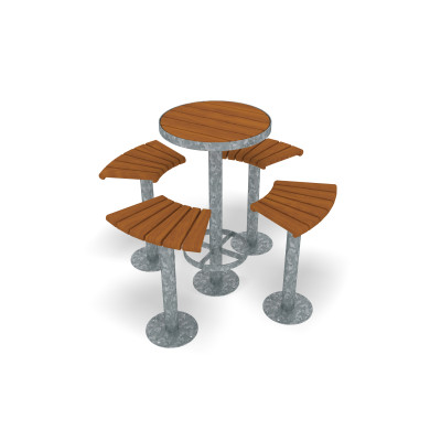 HAGS Bar Collection Sofiero Hardwood Standard - For dowelling (Colour: Galvanized)