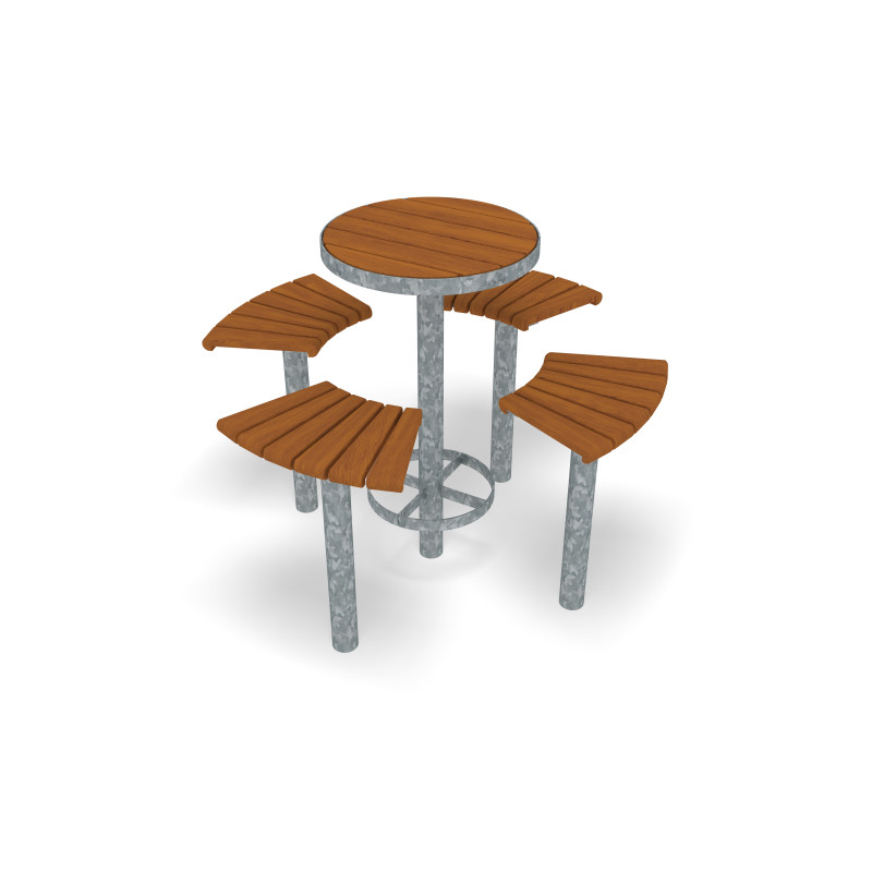 HAGS Bar Collection Sofiero Hardwood Standard - For Concreting (Colour: Galvanized)