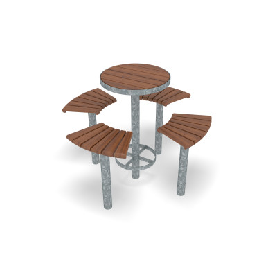 HAGS Bar Collection Sofiero Standard - for setting in concrete (color: dark brown/galvanized)