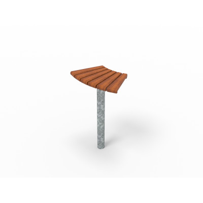 HAGS bar stool Sofiero Standard - for setting in concrete (color: dark brown/galvanized)