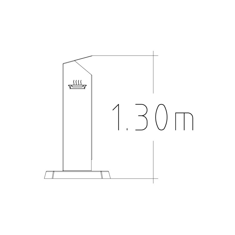 HAGS Disposable Grill Waste Bin Reco Single Standard - Freestanding (Colour: Galvanized)